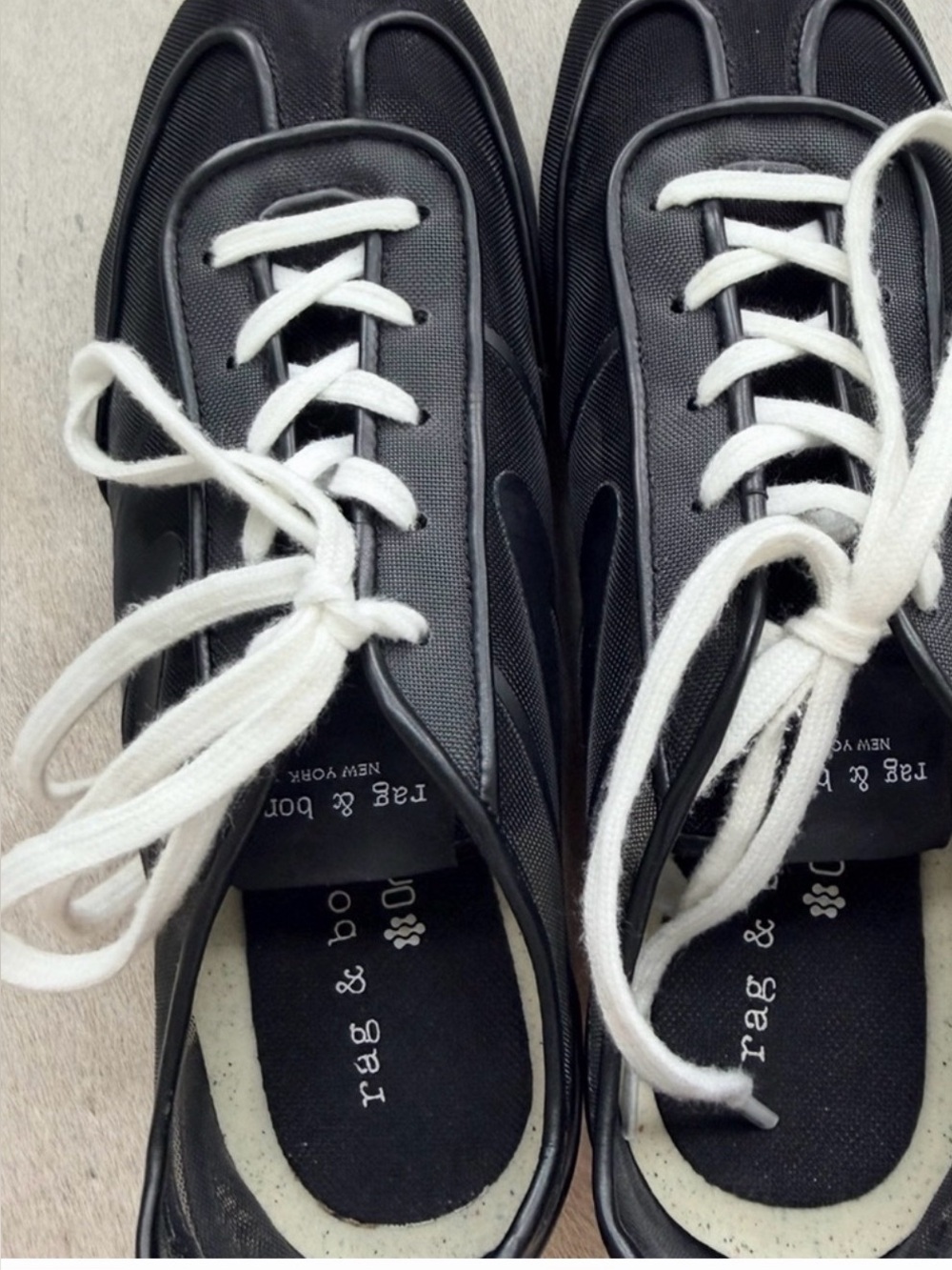 rag & bone Black Sneakers with White Laces